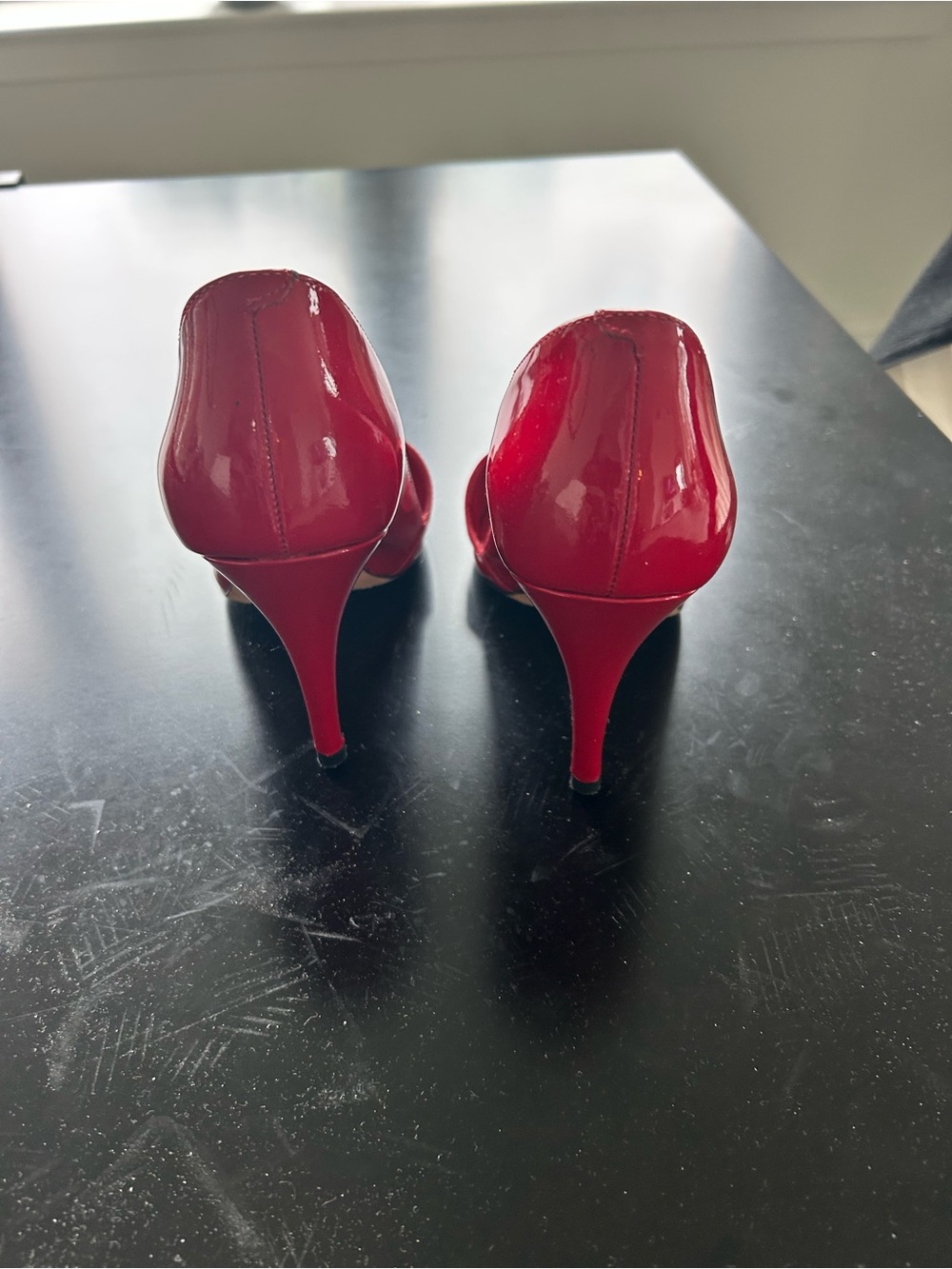 Alice + Olivia Red Patent Stiletto Pumps